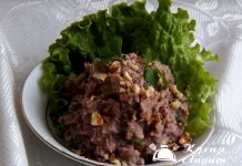 פירה משעועית אדומה עם אגוזים